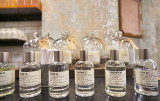 Close up of Le Labo perfumes