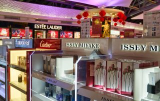 Issey Miyake Perfumes on a display at a beauty store